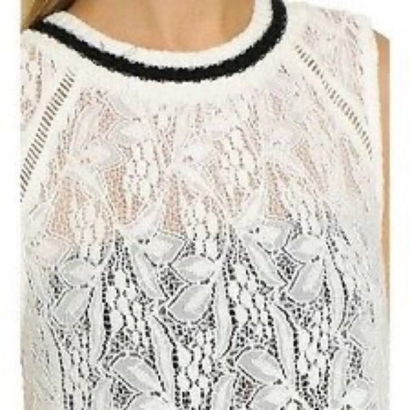 Free People Maisie Lace Peplum Tank Top White S-M - Picture 7 of 16